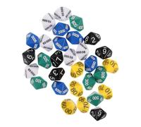 HAPINARY Set di 30 Dadi da Gioco in Plastica Leggeri e Finemente Lavorati, Accessori per Feste e Giochi da Tavolo per Party ed Educazione Colore Casuale