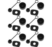 HAPINARY Set di 6 Tappi in Silicone Nero per Bottiglie Antifuoriuscita, Facili da Installare e Riutilizzabili, per Bottiglie Sportive e Uso Quotidiano