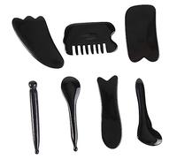 HAPINARY Set Di 7 Raschietti Per Massaggi Estetici in Resina Strumenti Per Terapia Dei Meridiani Kit Di Raschiatura Per Bellezza Superficie Liscia Compatto E Portatile