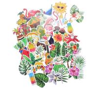 HAPINARY Set di 80 Pezzi di Scrapbook Sticker e Bottle Stickers in PVC per Decorazione Fai da Te di Computer e Valigie Design Unico Stile Hawaii per Un'atmosfera Estiva