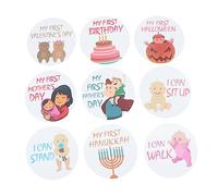 HAPINARY Set Di Adesivi Per Neonati 32 Adesivi Mensili Sicuri Per La Pancia Del E Per I Vestiti.