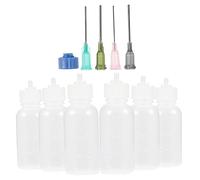 HAPINARY Set di Flaconi di Colla A Punta Fine da 30 Ml Flacone Riutilizzabile Applicatore Ad Ago Dispenser di in Plastica per Lavori Artigianali