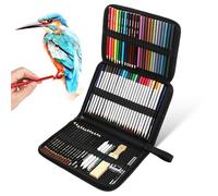HAPINARY Set di Matite Colorate Professionali e Gomma in Legno Astuccio Cerniera varietà di Matite Facile da Usare per Disegno e Ombreggiatura per Pittura