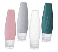 HAPINARY Set Di Piccole Bottiglie in Silicone Flaconi Da Spremere Per Lozione Essenziale Tonico Struccante Shampoo Gel Doccia Piccole Bottiglie Vuote Portatili Per Viaggi