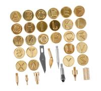 HAPINARY Set di Punte Masterizzazione Dell'alfabeto Multifunzione Punta Masterizzazione di Lettere Fai da Te Goffratura E Intaglio Realizzato Materiali di Resistente E Pratico da Usare
