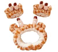 HAPINARY Set Fascia e Polsiera per Lavarsi Viso Braccialetto Giraffa, Fascia Elastica Antiscivolo e Morbida per Donna, Accessori Spa per Cura della Pelle e Chioma in Ordine