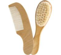 HAPINARY Set Pettine E Spazzola Per Chioma Per Ragazzo Ragazza Pettine in Legno Spazzola Per Chioma in Lana Naturale Per Ragazzo Ragazza
