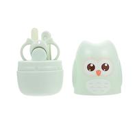 HAPINARY Set Tagliaunghie Per Neonati e Bambini Piccoli 5 Pezzi Forbicine Sicure in Acciaio Resistente e Manico Abs, Cura Unghie Delicata a Forma Di Cartone Animato Mint Per Neonato e Infanzia