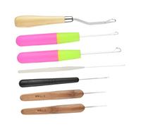 HAPINARY Set Uncinetti Per Dreadlocks 7 Pezzi Ago a Scatto Manico Ergonomico, Strumenti Per Extension Chioma Intrecci e Cucito, Kit Fai Da Te Per Donne e Principianti