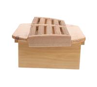HAPINARY Sgabello Per Doccia Poggiapiedi Resistente Per Bagno Sgabello Ergonomico Per Pediluvi Realizzato in Legno Robusto Stabile Per Multifunzionale in Bagni Saune e Vasche Bagno