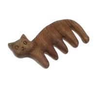 HAPINARY Simpatico Pettine Per Il Cuoio Capelluto A Forma Di Gatto Strumento Per Il Massaggio Dei Punti Di Agopuntura in Legno Di Sandalo Per Il Rilassamento