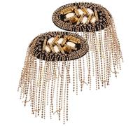 HAPINARY Spalline Nappe Dorate e Strass, Spallacci in Lega di Zinco Attacchi di Sicurezza, Decorazioni per Blazer e Costumi da Donna per Eventi Formali e Feste