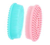 HAPINARY Spazzola da Bagno Delicata in Silicone per Bambini 2 Pezzi Doppia Superficie Esfoliante e Massaggiante e Facile da Impugnare la Quotidiana