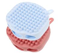 HAPINARY Spazzola Esfoliante Da Bagno in Silicone Scrubber Per Corpo Fori 2 Pezzi Set Per Uso Domestico Leggero E Comodo Da Riporre
