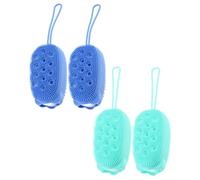 HAPINARY Spazzola Per Doccia in Silicone Setole Lunghe E Corte Esfoliante Delicato Portatile Schiena Casa Rimuove Polvere Drena Sebo