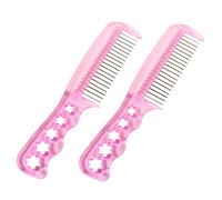 HAPINARY Spazzola per Parrucche Sintetiche Antistatica 2 Pezzi Rosa per Bambole e Cura Chioma, Resistente e Delicata, come Regalo per Bambini Appassionati di Bambole