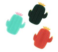 HAPINARY Spazzola Viso in Silicone 3 Pezzi per Pulizia Profonda Funzione Esfoliante e Portatile, per Rimuovere Residui di Trucco e Cura Quotidiana del Viso Colore Casuale