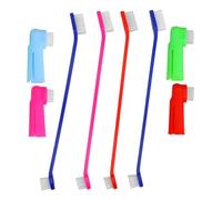 HAPINARY Spazzole Per La Toelettatura Dei Cani Kit Di Da 8 Pezzi Spazzolino Doppio Da Denti Spazzola Per Dita Per Una Facile Pulizia Colore Casuale