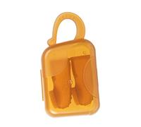 HAPINARY Spazzolino da Dito Massaggio Gengive e Sollievo Dentizione per Bambini Arancione in Silicone Pulizia Delicata di Denti e Lingua Design Doppia Faccia