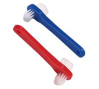 HAPINARY Spazzolino Per Dentiera A Doppia Testina Spazzolino Setola Per Pulizia Cieca Orale Portatile Per Apparecchi Ortodontici E Protesi Parziali E Complete