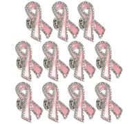 HAPINARY Spille Rosa a Forma di Nastro per Sensibilizzazione Sul Tumore Mammario 12 Pezzi, Materiali Resistenti in Lega e Zircon, Perfette per Abiti e Cappelli in Occasioni Speciali