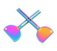 HAPINARY Spremitore per Dentifricio in Metallo Galvanizzato 2 Pezzi Rullo Spremi-Tubetti Multiuso per Tubetti di Crema e Lozione Strumento Portatile per Uso Domestico e in Viaggio