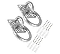 HAPINARY Staffa Soffitto in Acciaio Inossidabile 2 Pezzi Ganci per Amaca e Piastra Occhiello, Gancio per Soffitto Heavy Duty per Festa Estiva e Ombrelli da Sole