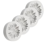 HAPINARY Stampo in Silicone per Aromaterapia a Forma di Crisantemo e Margherita, Set da 4 Pezzi Piccolo e Resistente alle Alte Temperature, per Decorazioni Fai da Te e Creazioni