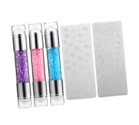 HAPINARY Stampo Per Nail Art A Doppia Testa Strumento Per Stampa Unghie in Acrilico Set Di Stamping Per Unghie Fai Da Te Raschietto Piastra E Accessori Per Manicure