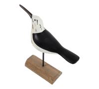 HAPINARY Statuetta in Legno di Volatile Coda Lunga Bianco e Nero, Resistente alla Deformazione e Riproduzione ad Alta Fedeltà, Decorazione Elegante per Scrivania e Camera da Letto