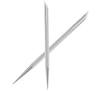 HAPINARY Strumenti per Cuticole in Acciaio Inox 2 Pezzi, Spingi Unghie per Nail Art Doppia Punta, Accessori Manicure per Rimozione Cuticole Adatti a Uso Domestico e Professionale