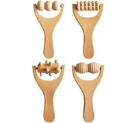 HAPINARY Strumento Massaggiatore Manuale in Legno 4 Pezzi Massaggiante Portatile Per Corpo Strumenti Per Massaggio Terapeutico