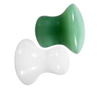 HAPINARY Strumento per Massaggio Gua Sha Viso in Pietra Cristallo Set 2 Pezzi a Forma di Fungo Massaggiatore per Viso e Collo Massaggio Rilassante Adatto a Tutti i Tipi di Pelle
