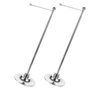 HAPINARY Supporto da Tavolo per Piccola Bandiera in Acciaio Inossidabile Base Porta Asta Bandiera da Interno Set 2 Pezzi per Esposizione Bandiere e Decorazioni Scrivania