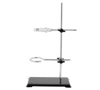 HAPINARY Supporto di Sostegno in Ferro con Base Quadrata per Uso in Laboratori Chimici e Configurazioni di Strumenti Sperimentali