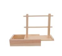 HAPINARY Supporto Doppio in Legno per Filati con Organizer Rimovibile e Scatola Porta Aghi e Filo Porta Rocchetti Doppio per Lavoro Maglia e Uncinetto Organizer Compatto per Artigiani