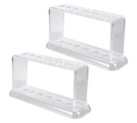 HAPINARY Supporto per Provette da Laboratorio Scaffale per Provette 6 Fori 2 Pezzi in Plastica Riutilizzabile e Lavabile per Esperimenti Scientifici