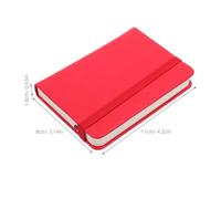 HAPINARY Taccuino Portatile Rosso Notebook da Tasca Leggero per Studenti e Ufficio Quaderno Compatto per Appunti Diario e To-do List Design Semplice e Resistente