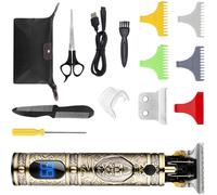 HAPINARY Tagliacapelli Uomo Professionale Ricaricabile Usb Senza Fili Con Supporto in Inossidabile Rifinitore Sottile Per Barba Baffi e Basette Design Elegante e Taglio Veloce Antiblocco Pe