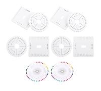 HAPINARY Tavole per Tessitura Intrecciata in Schiuma Piastra Circolare e Quadrata per Creazione Braccialetti Fai da Te con Perni di Posizionamento Tappetino per Disegno Fili e Bloccaggio