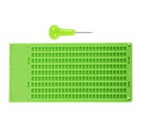 HAPINARY Tavoletta Braille Plastica Linee Celle con Stilo Integrato Verde per Apprendimento Non Vedenti Sicuro e Sostenibile per Scrittura Braille