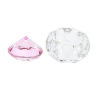 HAPINARY Tazza Per Nail Art in Crystal Trasparente Con Coperchio Per Miscelare Polveri Smalto Per Saloni e Uso Domestico