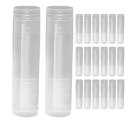 HAPINARY Tubetti Vuoti Per Balsamo Labbra e Lucidalabbra, 100 Pezzi Da 5g Coperchio Trasparente, Contenitori Porta Rossetto Fai Da Te, Pratici e Leggeri Per Viaggi e Uso Quotidiano