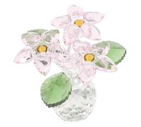 HAPINARY Vaso Decorativo in Cristallo per Ornamentazione Artigianale per Casa e Festa Design Creativo e Realistico Statuetta da Scrivania Decorazioni Floreali