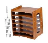 HAPINARY Vassoi Portadocumenti per Ufficio in Organizer Scrivania Multistrato Vassoio per Documenti e Posta Design Verticale Stabile e Durevole