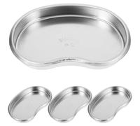 HAPINARY Vassoio Ovale in Acciaio Inox Ciotola Per Emesi Vassoio Piatto Riutilizzabile Piatto Di Metallo Per Contenimento Di Strumenti Medici