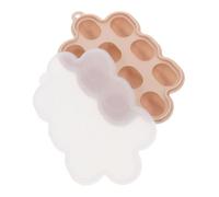 HAPINARY Vassoio Per Ghiaccio Silicone Multi-scomparti Con Coperchio Contenitore Per Alimenti Per Congelare Pasti Sani e Nutrienti Design Impilabile Per Risparmiare Spazio Nel Freezer