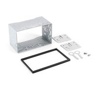 Hapivi Kit Fascia Autoradio 2-Din Universale, Montaggio Semplice Design Forato Dissipazione Termica, Materiale Ferro e ABS per Navigazione DVD Auto