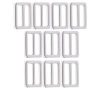 Hapivida 10 Pezzi Fibbia a Rullo in Metallo, Fibbia Scorrevole Regolabile Resistente all'Usura 4 Colori Fibbie Ad Ardiglione in Lega di Zinco per Borse da Cintura Accessori Fai da Te(d'Argento)