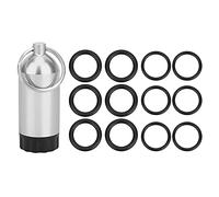 Hapivida 12 Pezzi Anello di Tenuta della Valvola della Bombola per Immersione, Mini Bombola di Stoccaggio O-Ring Bottiglia in Lega di Alluminio per Accessori per Attrezzatura (Silver)